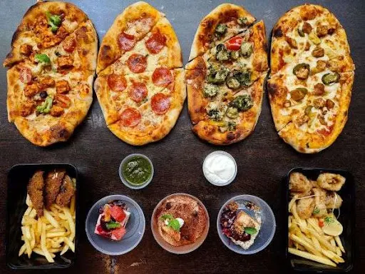 Feast In A Box With PIZZAS - NON VEG (Serves 2-3)