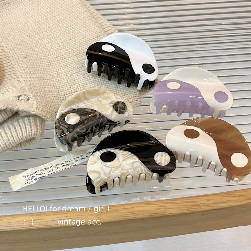 Title 3, Korean Style Splicing Acetate Plate Hairpin, Se...