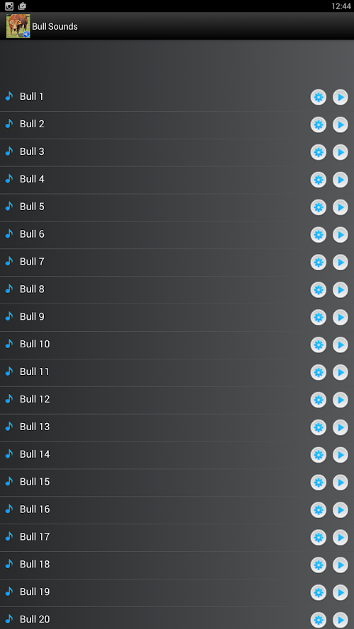Android application Bull Sounds Ringtones screenshort