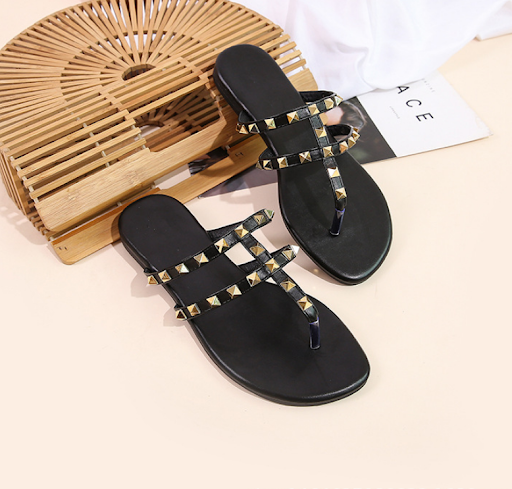 Title 12, Rivet Soft Bottom Sandals And Slippers