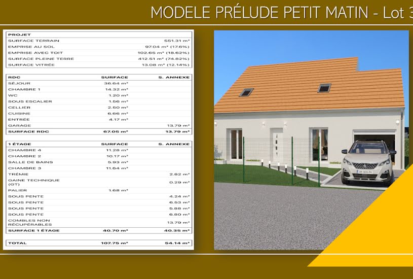  Vente Terrain à bâtir - à Houdan (78550) 