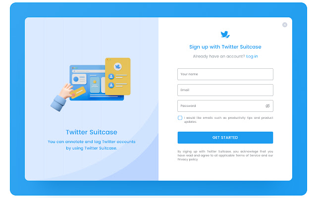 Twitter Suitcase chrome extension