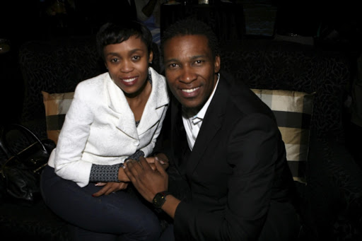 Letshego Moshoeu and Gugu Zulu at the Strictly Come Dancing launch on July 2, 2013, in Johannesburg.