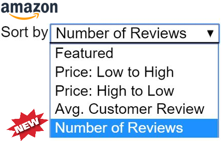 Amazon sort by Review Count small promo image