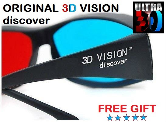 Red Blue Cyan NVIDIA VISION 3D glasses for 3d movies like black friday 