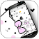 Cute Heart Spot Bow Kitty Theme icon