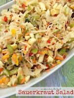 Sauerkraut Salad was pinched from <a href="http://www.anaffairfromtheheart.com/2016/04/sauerkraut-salad/" target="_blank">www.anaffairfromtheheart.com.</a>