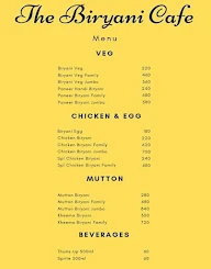 The Biryani Cafe menu 1