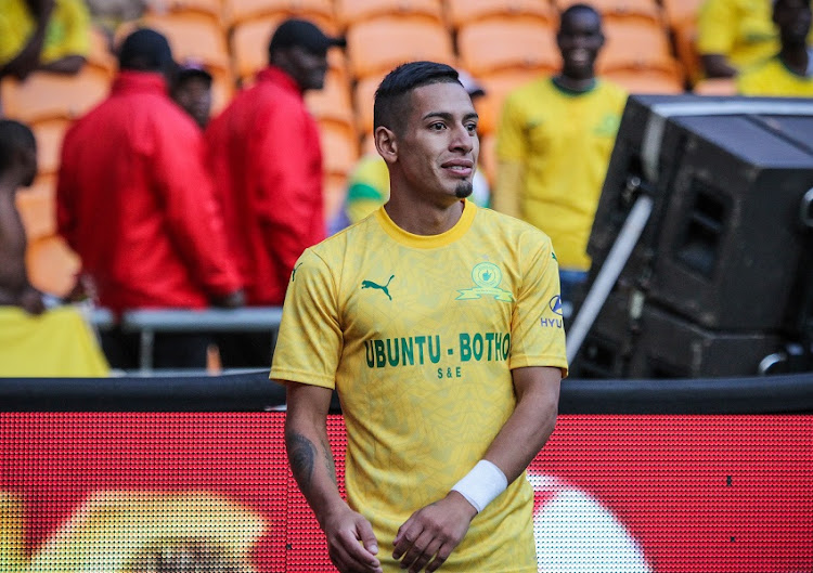 Gaston Sirino of Mamelodi Sundowns During the 2019 Shell Helix Cup match between Kaizer Chiefs and Mamelodi Sundowns at the FNB Stadium, Johannesburg on 12 October 2019.