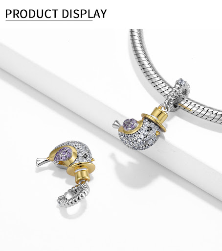 Title 5, Love Carrier Pigeon S925 Sterling Silver Inlaid...