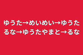 ゆうた→めいめい→ゆうたるな→ゆうたやまと→るな