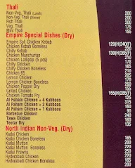 Empire Restaurant menu 1