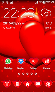 Download Theme with Red Hearts APK