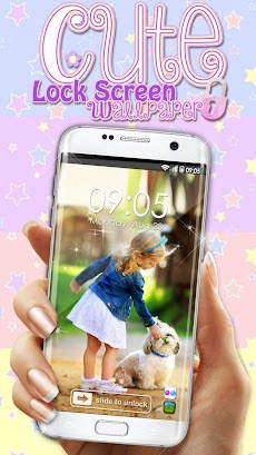 女の子ロック画面 壁紙 かわいい スクリーンセーバー Android