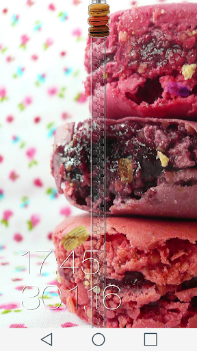 Macaron Zipper Lock Screen