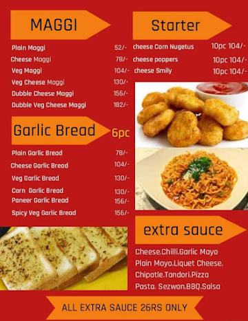 The smile Cafe menu 