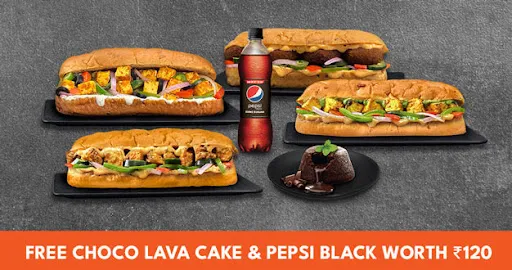 Any 4 Sandwiches [FREE Chocolava Cake & Pepsi]