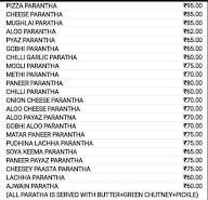 Girdhari Parathe Wale menu 1