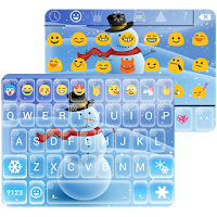 Snowman Emoji Keyboard Live Wallpaper