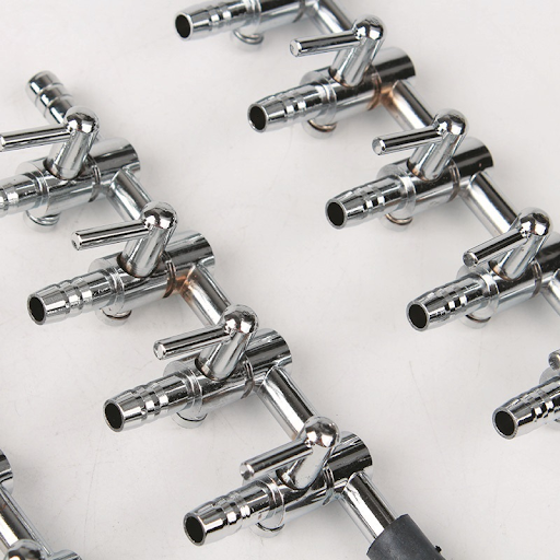 1-8 Way Stainless Steel Air Splitter Valve Aquarium Air Pump Flow Splitter Distributor Pump Valve Tap Lever Control Swit