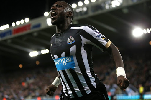 Newcastle United's French midfielder Moussa Sissoko celebrates scoring their third goal during the English Premier League football match between Newcastle United and Burnley at St James' Park in Newcastle-upon-Tyne, north east England, on January 1, 2015. AFP PHOTO / IAN MACNICOL