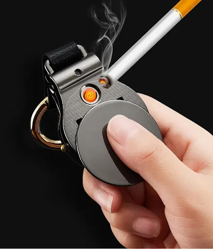 Title 3, USB Rechargeable Metal Lighter Windproof. Durab...