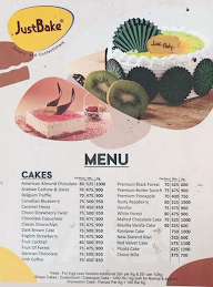 Just Bake menu 2