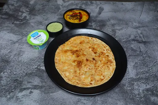 3 Plain Paratha With Aloo Gravy Sabji