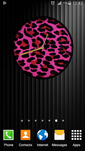 Pink Cheetah Clock