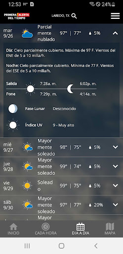 Screenshot Primera Alerta del Tiempo
