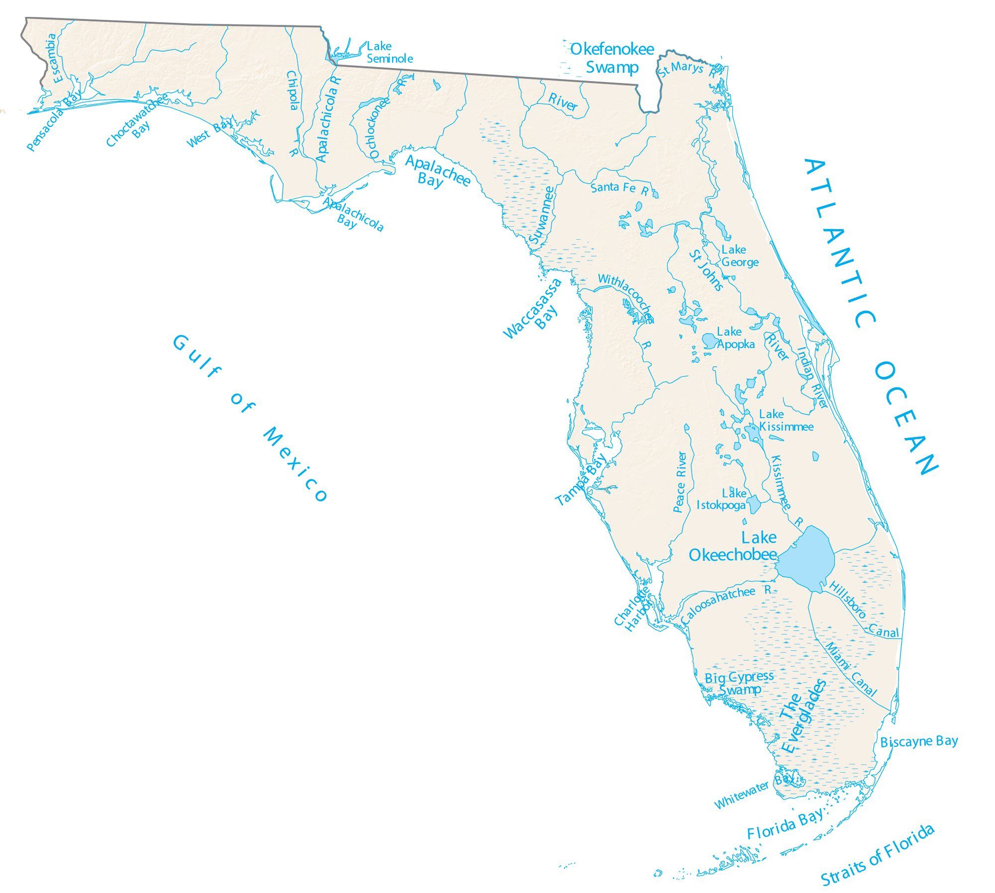 Mapas De Florida Para Imprimir Y Descargar Estados Unidos