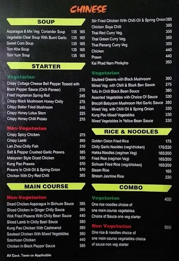 Moti Mahal Delux & King's Polo Lounge menu 