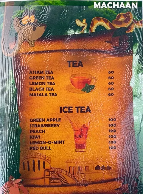 Machaan menu 