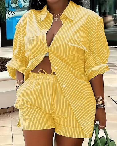 Title 8, Womens Lace Up Printed Shorts Suit. Comfortabl...