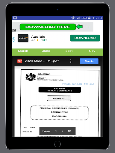 2020 Grade 11  Go  Grade 11 Question Papers