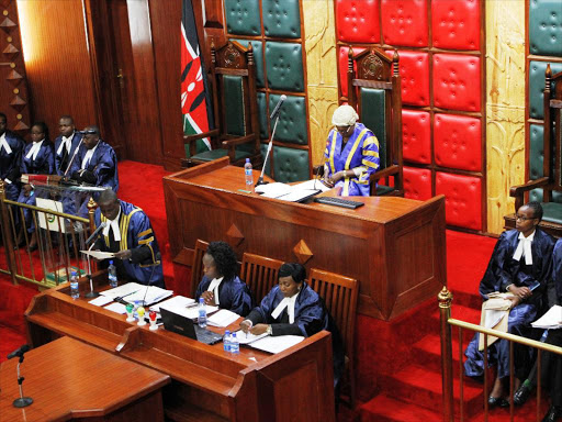 Nairobi county assembly speaker Beatrice Elachi on the floor of the house after being sworn in on September 7,2017. /Monicah Mwangi