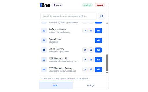 Kron Web Password Filler screenshot 4