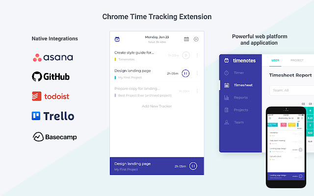 Timenotes - Time Tracker chrome extension