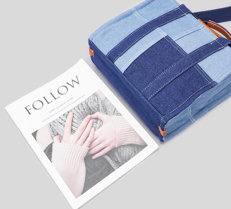 Title 8, Denim-Canvas-Umhängetasche mit großer Kapazität...