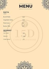 15D Cafe & Restaurant menu 5