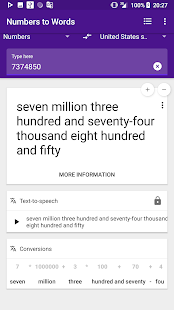 Numbers to Words converter v0.9.1 APK + Mod [Much Money] for Android