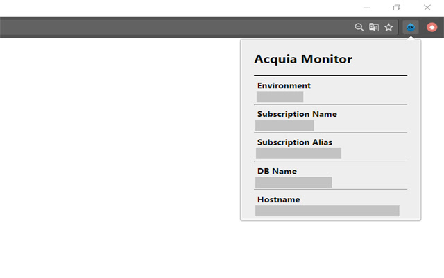 Acquia Monitor chrome extension