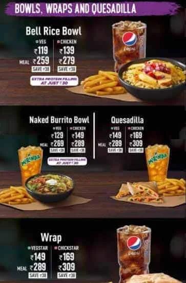 Taco Bell menu 