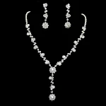 Silver Necklace Earrings