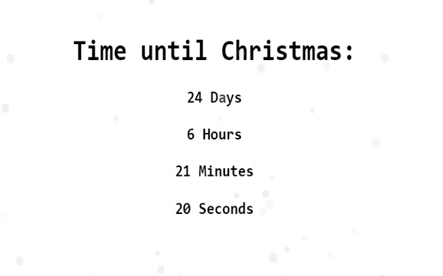 Christmas Countdown chrome extension