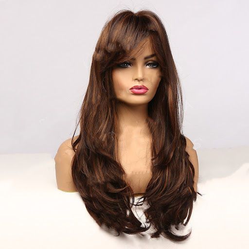 Title 2, Eight-character Bangs Wig with Slightly Curly H...