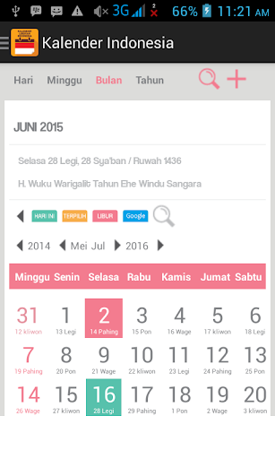 INDONESIAN CALENDAR