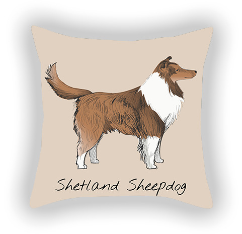 Title 3, Cotton and Linen Printed Pillow Cover with Shor...