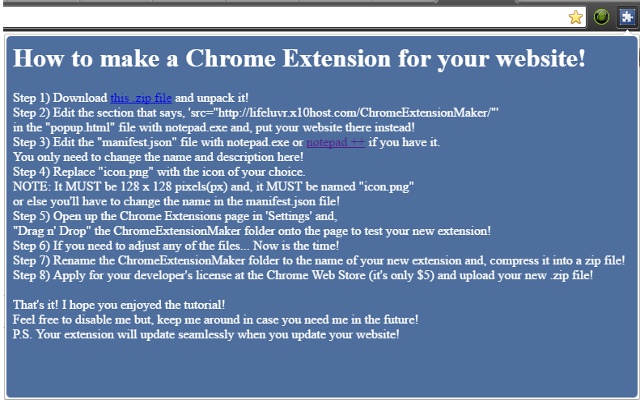 ChromeExtensionMaker