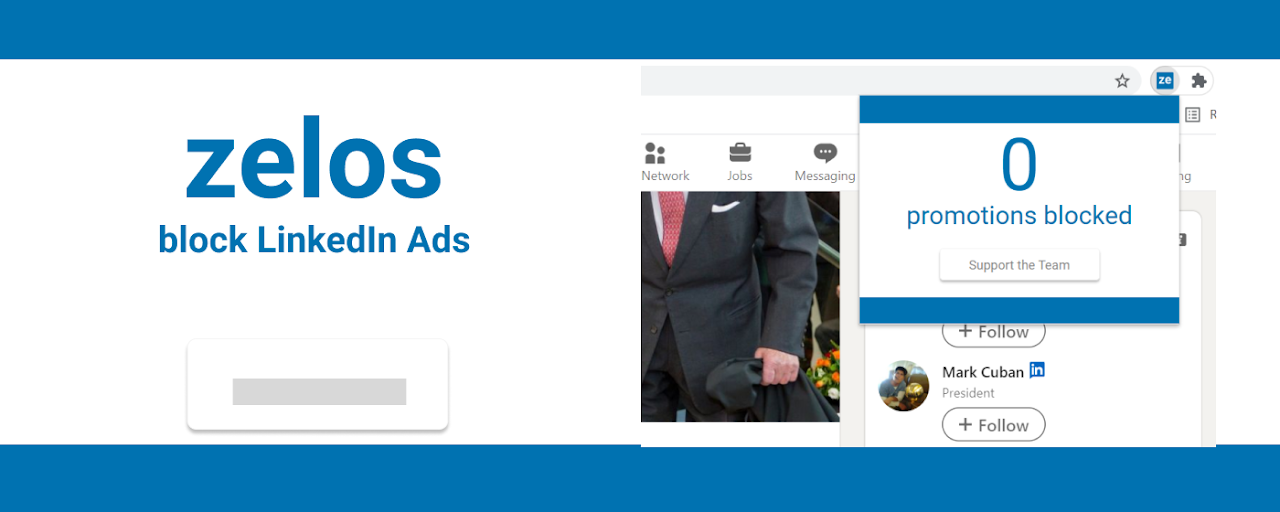 Zelos - AdBlock for LinkedIn Preview image 2